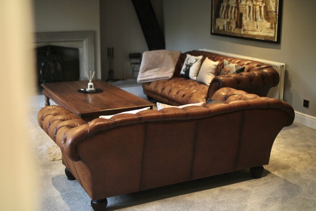 Chesterfield sofas luxury countryside living room