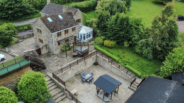 outdoor seating area at habberjam farm